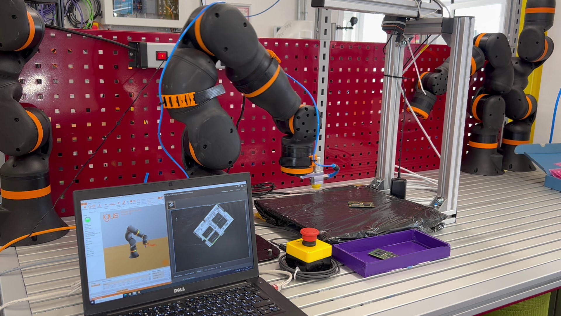 Vision-gebaseerde materiaalhantering met een igus cobot