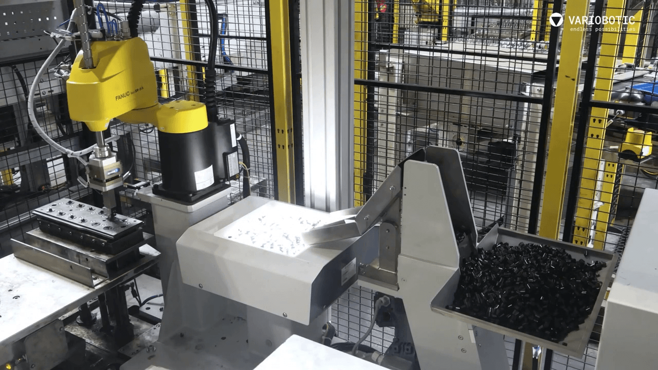 Picken en plaatsen met de Varioshaker 270 en een FANUC robot